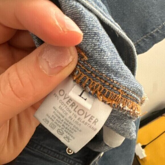 REVOLVE BRAND - OVERLOVER -Blue Denim VINTAGE LOOK Jumpsuit - Picture 11 of 13